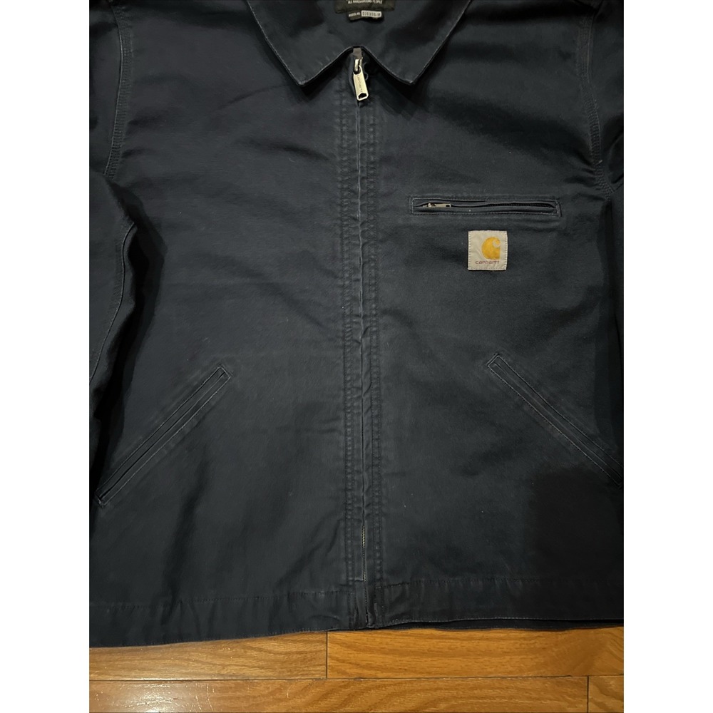 Carhartt Rugged Flex Jacket Mens XL Navy Blue OJ6306-M Relaxed Fit Workwear - Picture 4 of 16